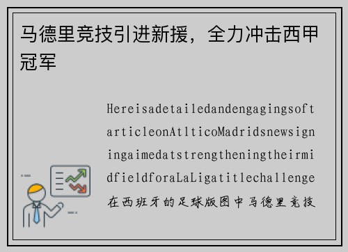马德里竞技引进新援，全力冲击西甲冠军